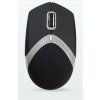 AMEI AM-M101S/Ergonomická/Optická/1 600 DPI/Drátová USB/Černá-stříbrná (AMEI AM-M101S)