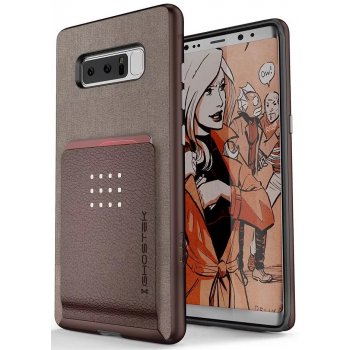 Púzdro Ghostek - Samsung Galaxy Note 8 Wallet Case Exec 2 Series, hnedé