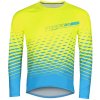 Pánsky dres FORCE MTB ANGLE dlhý rukáv, fluo-modrý Veľkosť: L, farba: fluo