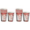 GUIRCA Papierové tégliky krv halloween , 240 ml