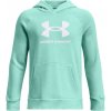 Chlapčenská mikina Under Armour, RIVAL FLEECE BL HOODIE Tyrkysová,Biela, M