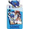 Jerry Fabrics Detská posteľná bielizeň Sonic the Hedgehog Sonic Eggman Shadow the Hedgehog Posteľná bielizeň 140 x 200 + vankúš 70 x 90 cm 100% bavlna