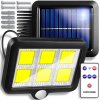 SOLÁRNA LAMPA SO SNÍMAČOM POHYBU SÚMRAKU LED VONKAJŠIA ZÁHRADNÁ + DIAĽKOVÉ OVLÁDANIE