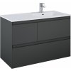 Elita Split skrinka 100x45.8x63.5 cm závesná kúpeľňová skrinka pod umývadlo antracitová RE011005156010