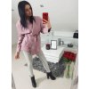Fashionweek elegantný flaušový mini kabátik LINE6 ružový