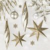 MAKI SLGW 027501 Gold Christmas Decorations, servítky 33x33cm, 3-vrstvové, vianočné (20ks)