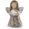 Dekorácia anjel - šedobéžová