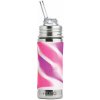 Pura Nerezová fľaša so slamkou 325 ml Pink-white