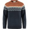 Fjällräven Övik Knit Sweater M Dark Navy-Terracotta Brown - XL