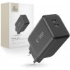 Tech-Protect NC45W GaN sieťová nabíjačka 2x USB-C 45W, čierna