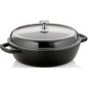 KELA Calido Farmárska panvica čierna okrúhla 16 cm 28 cm 3,8 l liatina