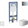 Geberit Duofix Set predstenovej inštalácie, klozetu a dosky Duravit ME by Starck, tlačidla Sigma01, Rimless, SoftClose, lesklý chróm SANI11CP1103
