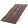 BRYZA strešný podhľad, perforovaný plast, dĺžka 3M, šírka 305 mm, hnedá RAL 8017