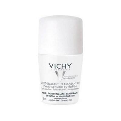 VICHY Antiperspirant 48h pre citlivú a depilovanú pokožku roll-on 50ml