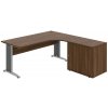 OFFICE PRO s.r.o. Kancelársky stôl pracovný, zostava ľavá - CE 1800 60 HR L, orech