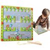 Drevená magnetické bludisko s abecedou - Montessori