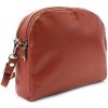 Arwel Tmavo ružová kožená zipsová kabelka 212-5684-35