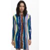 Dámské šaty DESIGUAL 25WWVF07 9019 VEST CARLA 9019 MATERIAL FINISHES velikost L