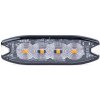 AMiO Výstražné osvetlenie oranžové 4x3W LED R65 R10 12/24V IP67