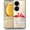 Picasee silikónový prehľadný obal pre Huawei P50 - Flamingos pár