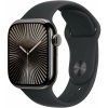 Apple Watch Series 10 GPS + Cellular 46mm Slate Titanium Case with Black Sport Band - M/L MWYE3QC/A