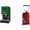 Gaggia New Classic EVO BC, green + Eureka Atom W 75, ferrari red