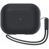Spigen Silicone Fit silikónový obal s pútkom na AirPods Pro 2 (2022) - čierny ACS05479 - možnosť vrátiť tovar ZADARMO do 30tich dní