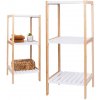 HOMESTYLING Policový regál do kúpeľne drevený 79 cm