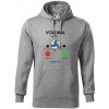Volejbal volá - Mikina pánska Cape s kapucňou - 2XL ( Tmavosivý melír )