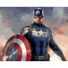 ZUTY Maľovanie podľa čísel - PORTRÉT KAPITÁN AMERIKA SO ŠTÍTOM Rámovanie: vypnuté plátno na rám, Rozmer: 40x50 cm