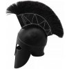 Lord of Battles Spartská korintská helma, černěná, s chocholem - Outlet