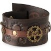 imago Kožený náramok Steampunk Arcanum FC53607X, farba vínová