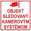 Nálepka Objekt sledovaný kamerovým systémom 10x10cm