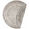 Mujkoberec Original , Kusový koberec Mojkoberec Original Nora 104156 Grey Creme kruh – na von aj na doma, 200x200 (priemer) kruh, šedá, chodba / predsieň