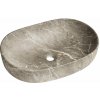 Sapho CALEO keramické umývadlo na dosku 60x42cm, breccia marmor CA590BM