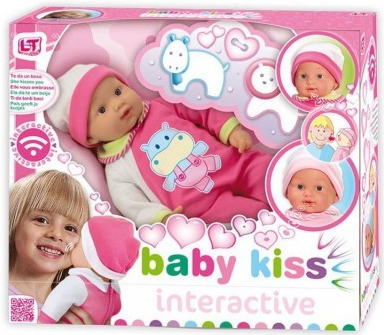 LOKO Bábika Baby Kiss interaktívna so zvukmi 43 cm