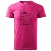 Futbalová lopta kopačka jedným ťahom - Klasické pánske tričko vyššej gramáže - 4XL ( Purpurová )
