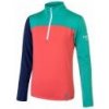 SENSOR COOLMAX THERMO dětské triko dl.rukáv korál/sv.zelená/tm.modrá vel. 150; Modrá triko