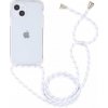 AppleKing transparentný kryt so šnúrkou pre iPhone 13 mini - bielozlatý - možnosť vrátiť tovar ZADARMO do 30tich dní