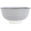 Porcelánová miska NAVIA čierna 12 cm HOMLA s prúžkami