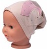 Detská čiapka bavlna Srdiečka s kamienkami Baby Nellys béžová