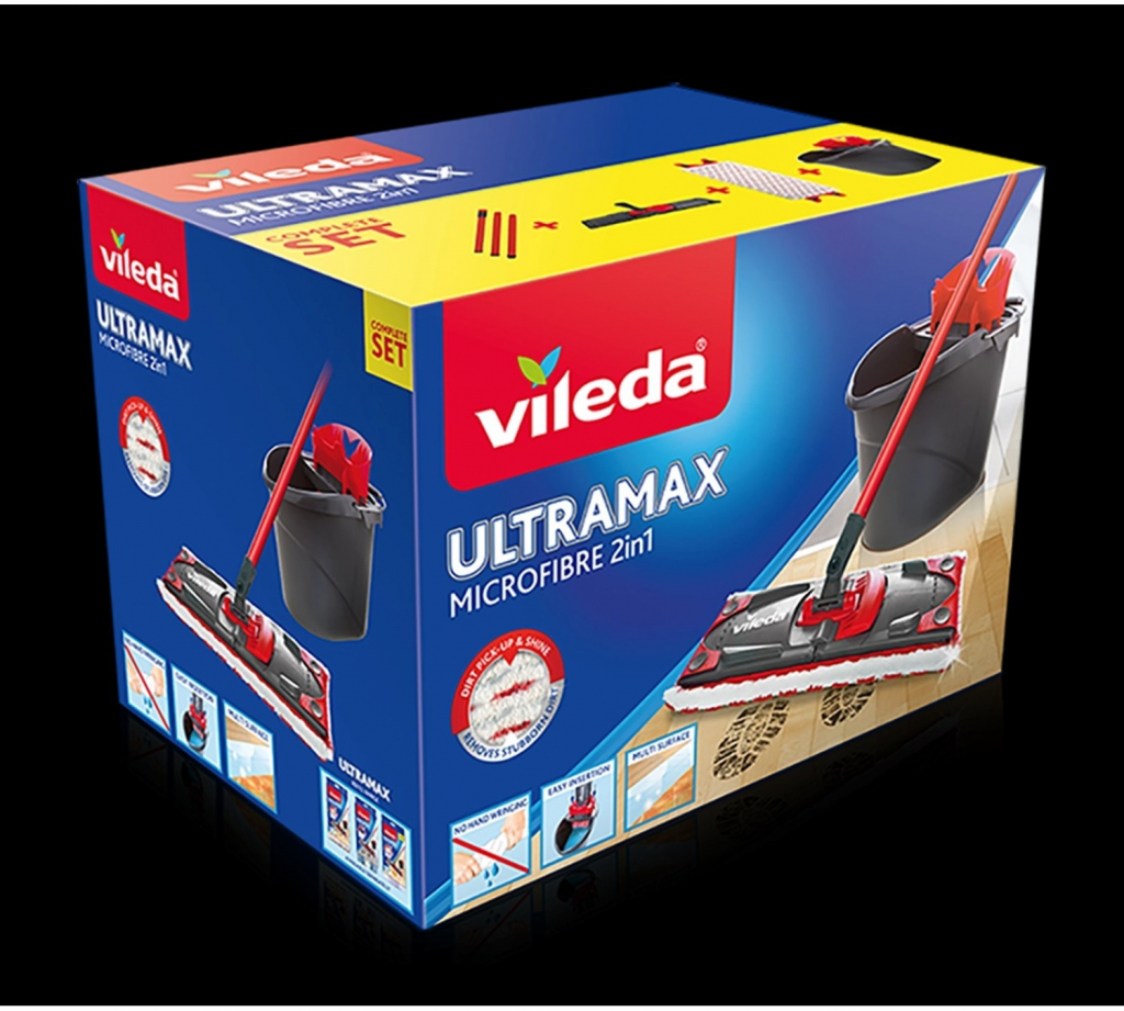 Vileda 164195 Ultramax Complete Set box Ultramax mop a kbelík se ždímacím košem