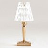 Stolová LED lampa Kartell na batérie, 26 cm, zlatá, IP54 - G9145GG