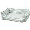 Pet bed, veľkosť M, svetlozelená kockovaná farba pre psa / mačku