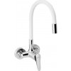 Novaservis Drezová batéria s elastickým ramenom 100mm, biela-chróm 94484,0B