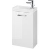 Cersanit Lara Como, závesná skrinka + keramické umývadlo 40cm, biela lesklá, S801-187