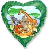 Fóliový balón srdce Madagaskar 45cm