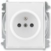 ABB, s.r.o. Time/Element - 6619E-A06357 03 - Zásuvka jednonásobná, clonky - biela/biela
