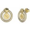 Guess Slušivé pozlátené náušnice Knot You JUBE04060JWYGT/U