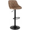 Dobse Barová stolička KAST - hnedá/čierne nohy